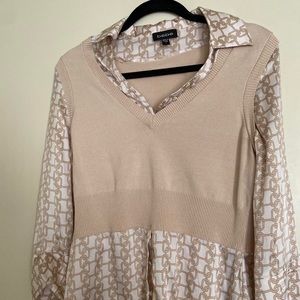 Vintage Bebe top built in vest